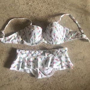 Two piece push up bathing suit